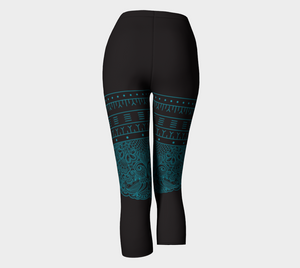 Teal Lace Capris