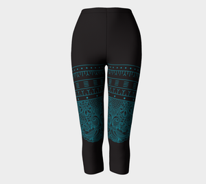 Teal Lace Capris