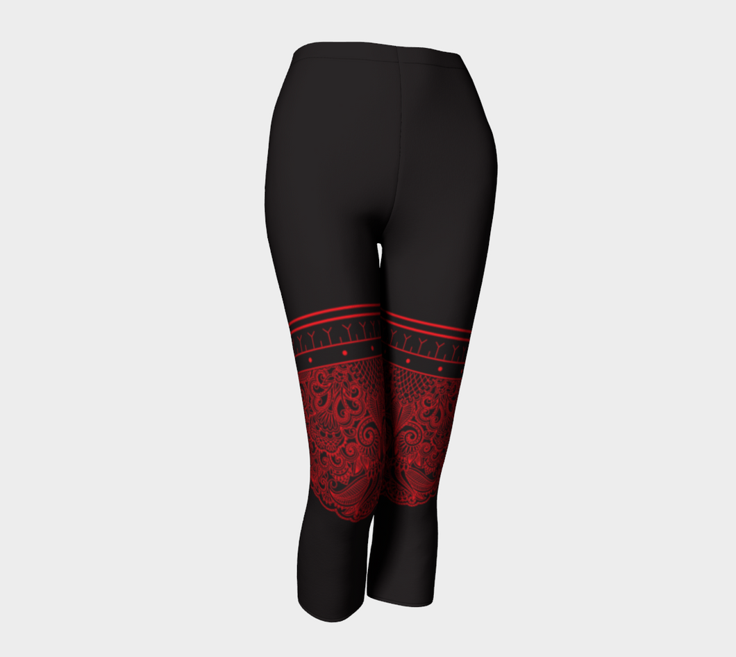 Red Lace Capris