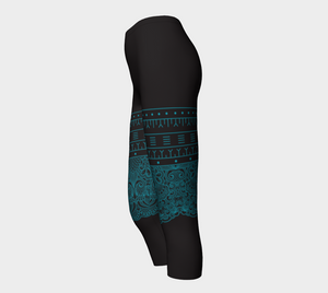 Teal Lace Capris